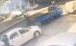 Açtığı kamyonetin kapısı bisikletliye çarptı