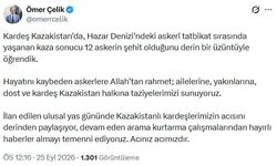 AK Parti'li Çelik'ten, Kazakistan'a taziye mesajı