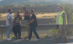 Asfalt makinesi yüklü TIR alev alev yandı; yol 1,5 saat ulaşıma kapandı
