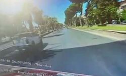 Aydın'da otomobilin çarptığı kadın öldü; kaza kamerada