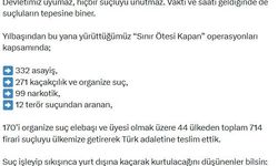 Bakan Çiftçi: 'Sınır Ötesi Kapan' operasyonlarında 714 firari suçlu yakalandı