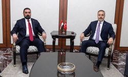 Bakan Fidan, KKTC Başbakanı Üstel ve Irak Temsilciler Meclisi Başkanı Al-Halbusi'yi kabul etti