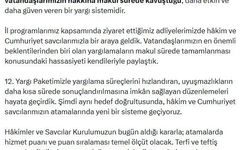 Bakan Gürlek: Hakim ve savcı atamalarında hizmet puanı temel ölçüt olacak