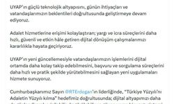 Bakan Gürlek: UYAP'ın yeni güncellemesiyle yeni uygulamaları hizmete sunuyoruz