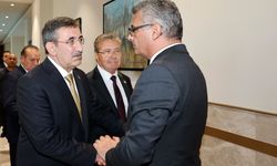 Cumhurbaşkanı Yardımcısı Yılmaz, KKTC Cumhurbaşkanı Erhürman ile bir araya geldi
