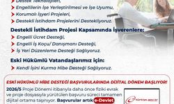 Engelli ve eski hükümlülere hibe desteği 5'inci dönem başvuruları başladı