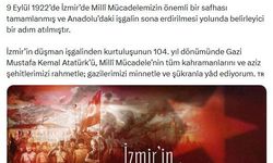 İletişim Başkanı Duran'dan 'İzmir'in kurtuluş yıl dönümü' mesajı