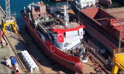 İlk yerli tarama gemisi 'UAB MAVİ VATAN' suya indirildi