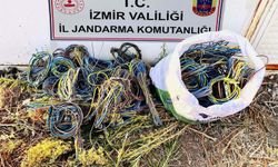 İzmir'de 7 ayrı kablo hırsızlığı olayına karışan 3 şüpheliye suçüstü