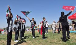 Malatya'da çocuklardan Fİlistin için uçurtma etkinliği