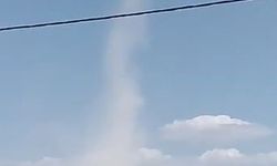 Mardin'de arazide oluşan hortum kamerada