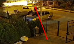 Motosikleti sürükleyerek çaldı; o anlar kamerada