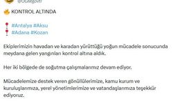 OGM: Aksu ve Kozan yangınları kontrol altına alındı