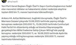 Özgür Özel hakkında 800 bin TL tazminat kararı