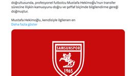 Samsunspor'dan iptal olan Mustafa Hekimoğlu açıklaması