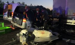 Şanlıurfa'da minibüs, TIR'a arkadan çarptı: 2 ölü, 2 ağır yaralı (2)