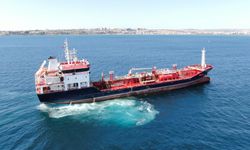 Silivri açıklarında kazaya karışan ALSU isimli gemi havadan görüntülendi