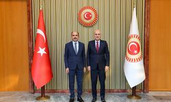 TBMM Başkanı Kurtulmuş, Dünya Belediyeler Birliği Başkanı Altay'ı kabul etti