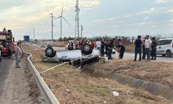 Tekirdağ'da takla atan kamyonette 2 kişi yaralandı