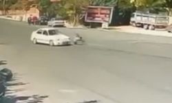 Yolun karşısına geçerken otomobilin çarptığı engelli yaralandı