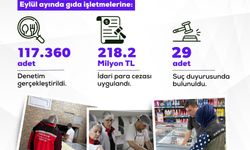 117 bin 360 gıda denetiminde 218,2 milyon lira idari ceza uygulandı