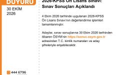 2026-KPSS Ön Lisans sonuçları açıklandı