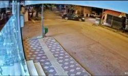 Adıyaman'da 2 kişinin yaralandığı kaza kamerada