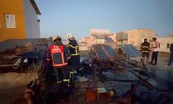 Adıyaman'da evin çatısında yangın