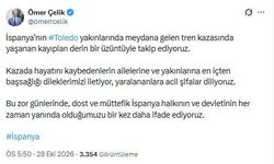 AK Parti'li Çelik'ten, İspanya'ya taziye mesajı