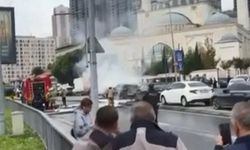 Alibeyköy'de araç alev alev yandı