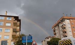 Ataşehir'de yağmur sonra gökkuşağı