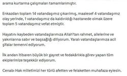 Bakan Çiftçi: Çöken binanın enkazındaki arama kurtarma çalışmaları tamamlandı
