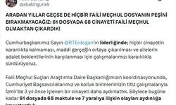Bakan Gürlek: 68 cinayeti faili meçhul olmaktan çıkardık