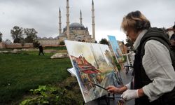 Balkan ülkelerinden 24 ressam, Selimiye Camisi'ni tuvallerine taşıdı