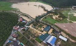 Beykoz'da Riva Deresi taştı; seralar su altında kaldı