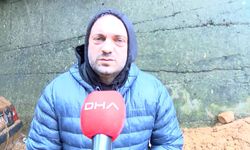 Beykoz'da sağanak sonrası toprak kayması; araçta hasar meydana geldi