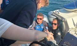 Boğulma tehlikesi geçiren turisti deniz polisi kurtardı