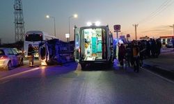 Çorum'da ambulans ile otomobil çarpıştı: LPG tankı yola savruldu