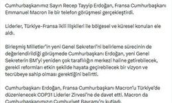 Cumhurbaşkanı Erdoğan, Fransa Cumhurbaşkanı Macron ile görüştü