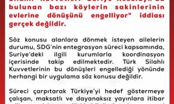 DMM'den TSK'nın Resulayn'da dönüşleri engellediği iddiasına yalanlama