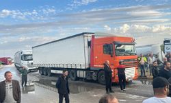 Hamzabeyli Sınır Kapısı'nda, TIR sürücülerinden 3 saatlik eylem