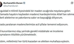 İletişim Başkanı Duran'dan, yaşamını yitiren madenciler için başsağlığı mesajı