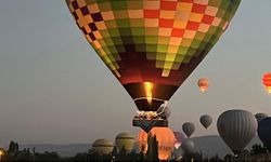 Kapadokya'da balonlar Gazze için havalandı
