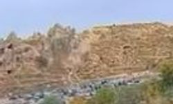 Kapadokya'da peribacasından kopan kayalar düştü; 3 ölü, 5 yaralı (7)