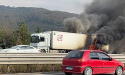 TIR'da çıkan yangın söndürüldü