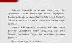 Türk bayrağına ve Atatürk'e hakaret içerikli paylaşımda bulunan öğretmen gözaltına alındı