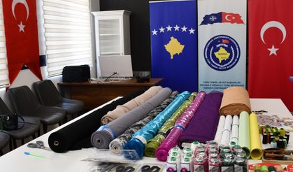 Mehmetçik Kosova'da kadınlara yönelik dikiş atölyesi kurdu