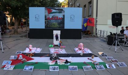 Kosova'da Filistin'e destek gösterisi düzenlendi