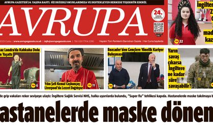 Avrupa Gazete, İngiltere, 12 Aralık 2025 Baskısı E-gazete