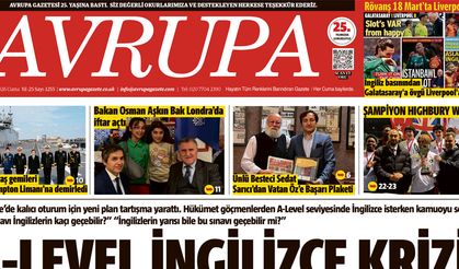 Avrupa Gazete, İngiltere, 13 Mart 2026 Baskısı